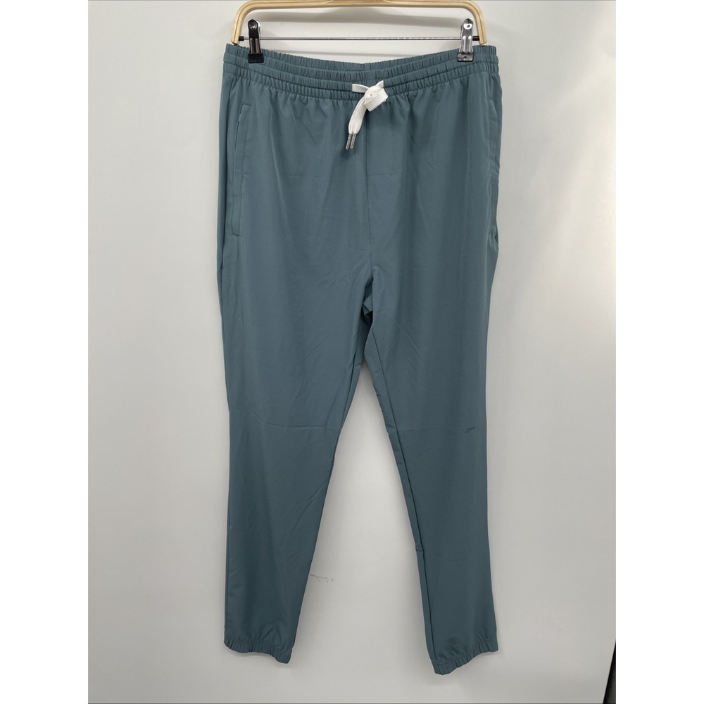 Cove Hybrid Performance Joggers Mens 34/32 Teal Quick Dry Drawstring Tapered Leg